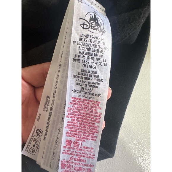 Disney Stitch Black Graphic Sweatshirt Kids XS Colorful Cartoon Pullover - Picture 8 of 8